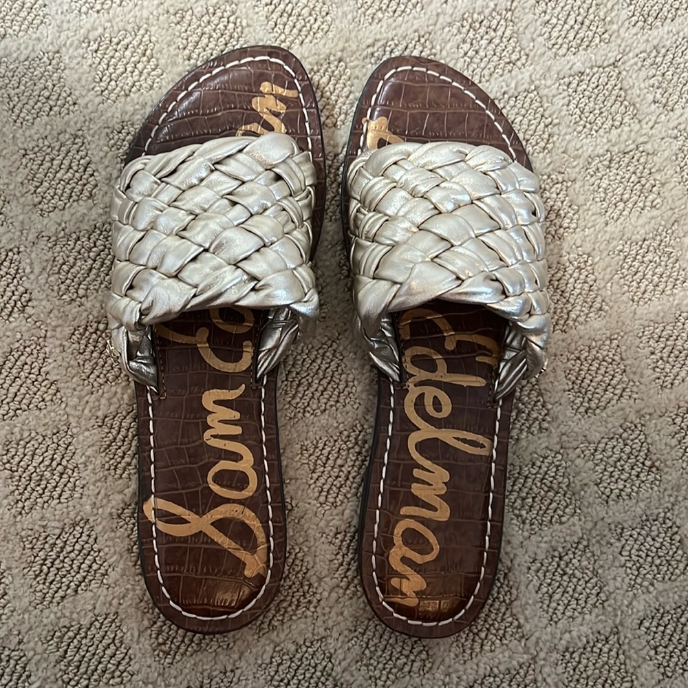 Sam Edelman gold slides